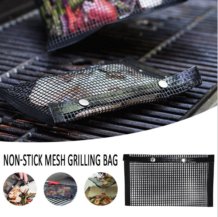 特氟龍燒烤網(wǎng)袋食品級耐高溫燒烤網(wǎng)格片BBQ不粘燒烤袋